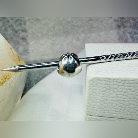 Authentic Retired Pandora Apple of My Eye Two Tone 14k & S925 Ale Charm - Picture 7 of 14